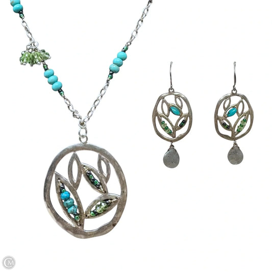 Howlite Seed Bead Necklace & Earring Set By Silpada