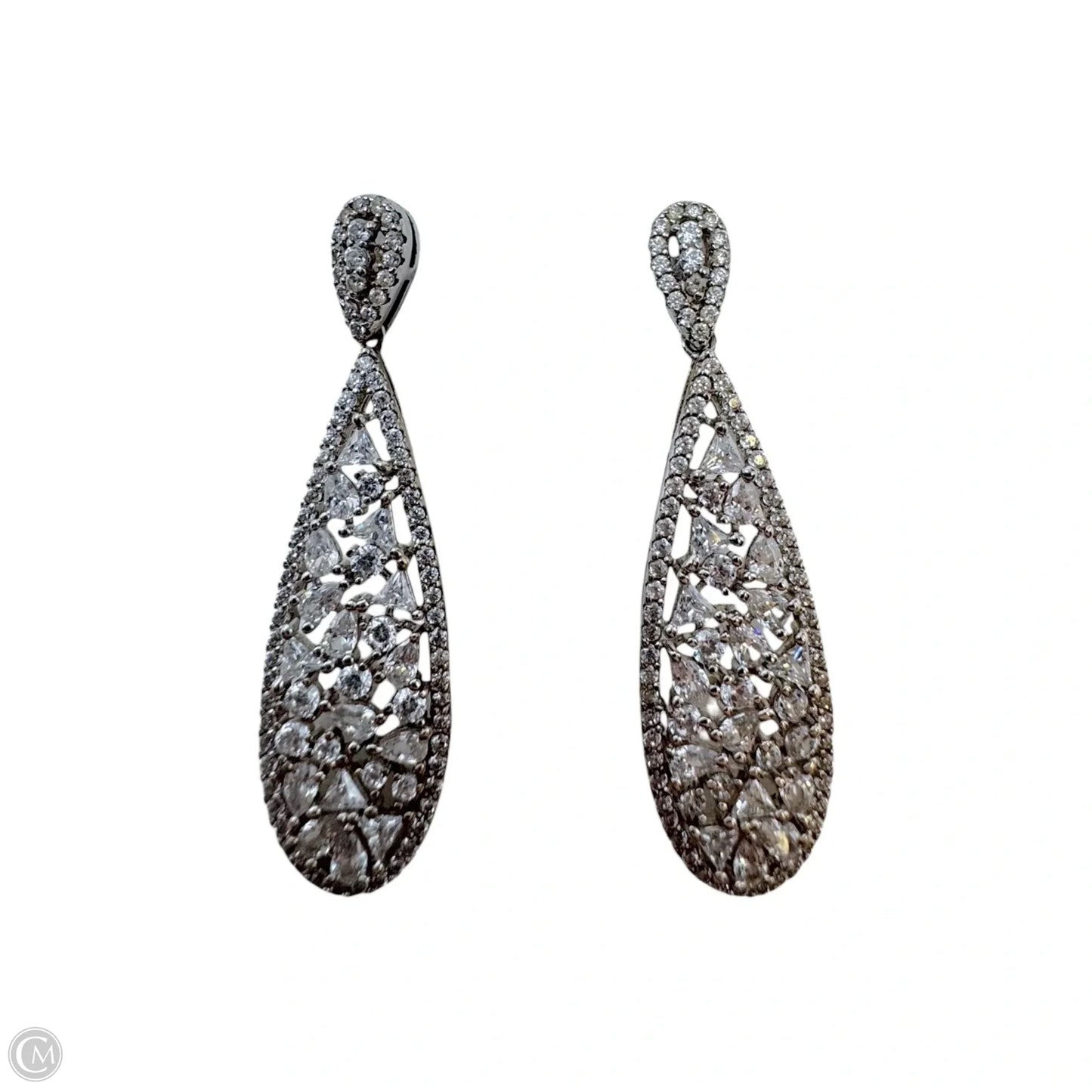 Teardrop Dangle Earrings Sterling Silver