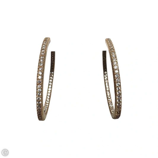 Bronze Diamanté Hoop Earrings Hoop