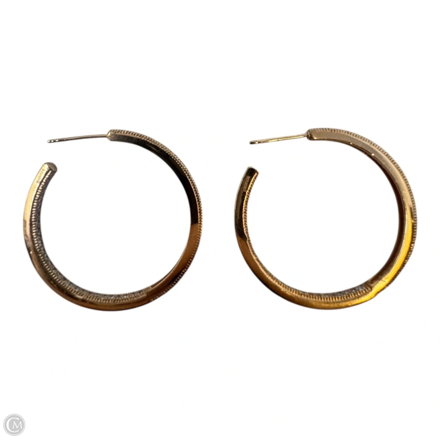Bronze Diamanté Hoop Earrings Hoop