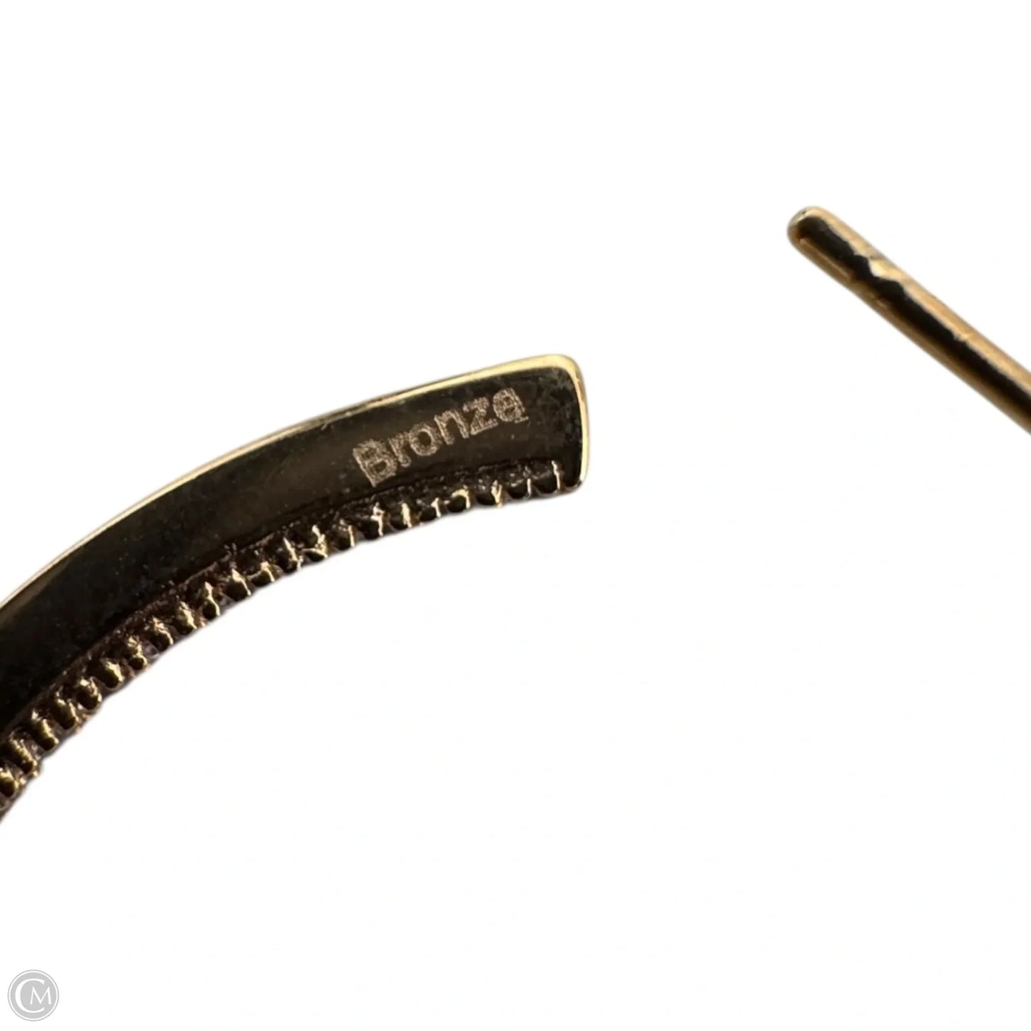 Bronze Diamanté Hoop Earrings Hoop