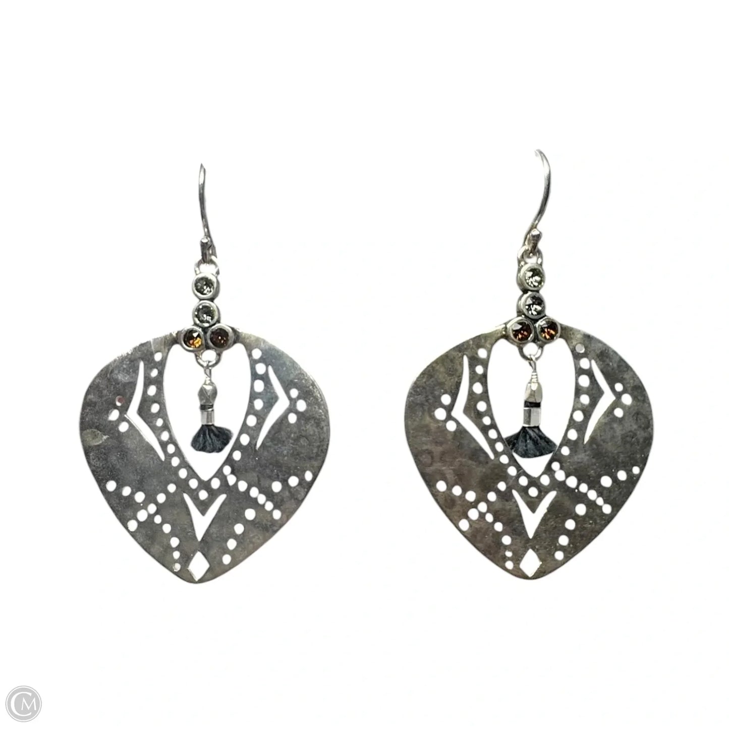 Mini Tassel Cutout Dangle Earrings Sterling Silver By Silpada