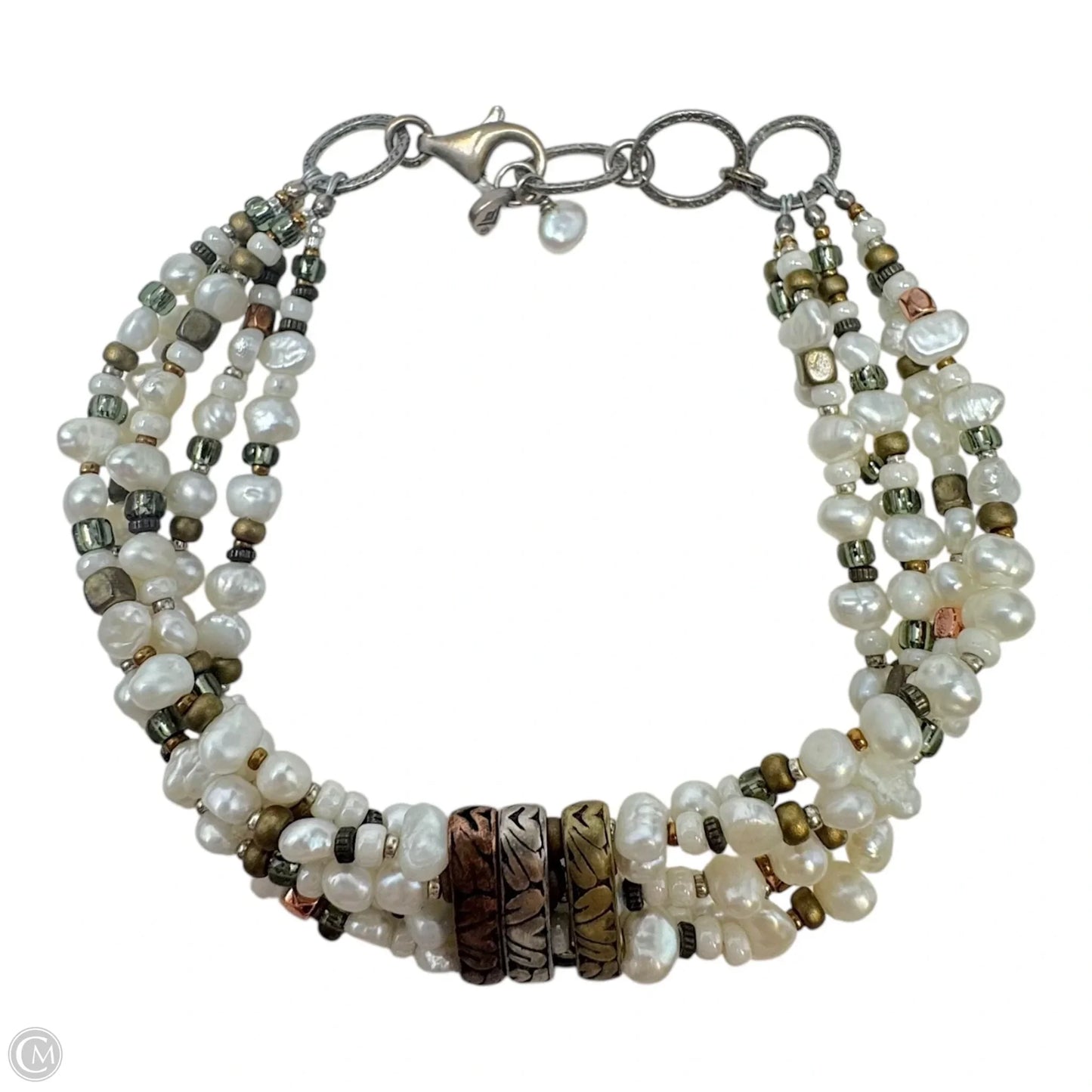 Multi Strand Pearl Bracelet Sterling Silver By Silpada