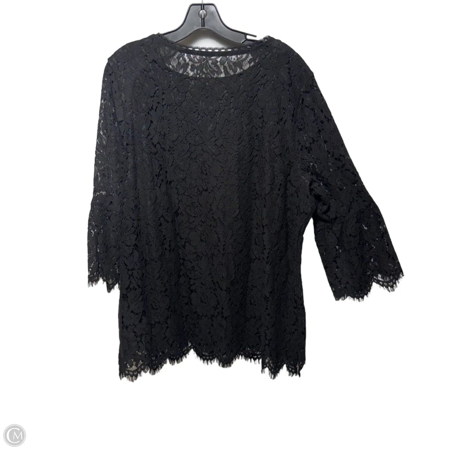 Top Long Sleeve By Isaac Mizrahi Live Qvc In Black, Size: Xl