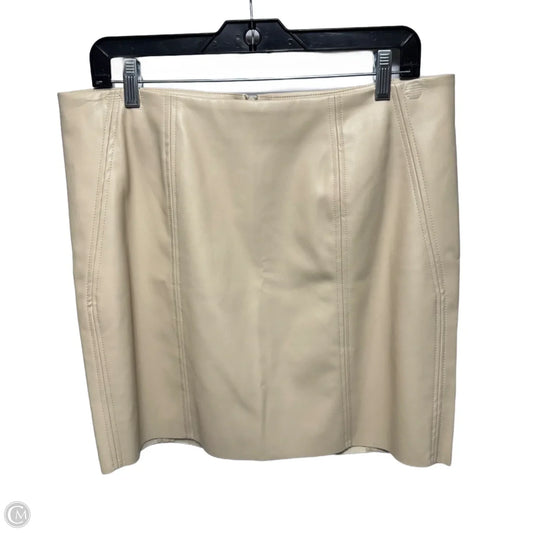 Faux Leather Skirt Mini & Short By Vero Moda In Cream, Size: Xl