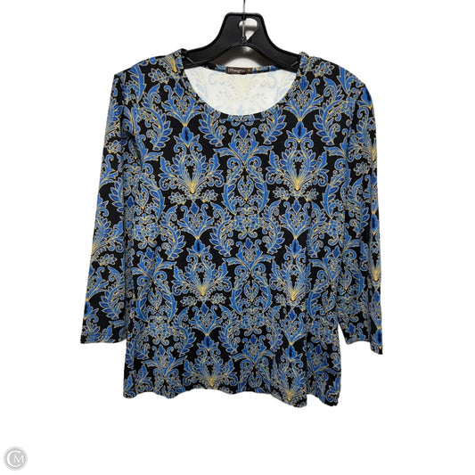 Top 3/4 Sleeve By J Mclaughlin In Blue, Size: M
