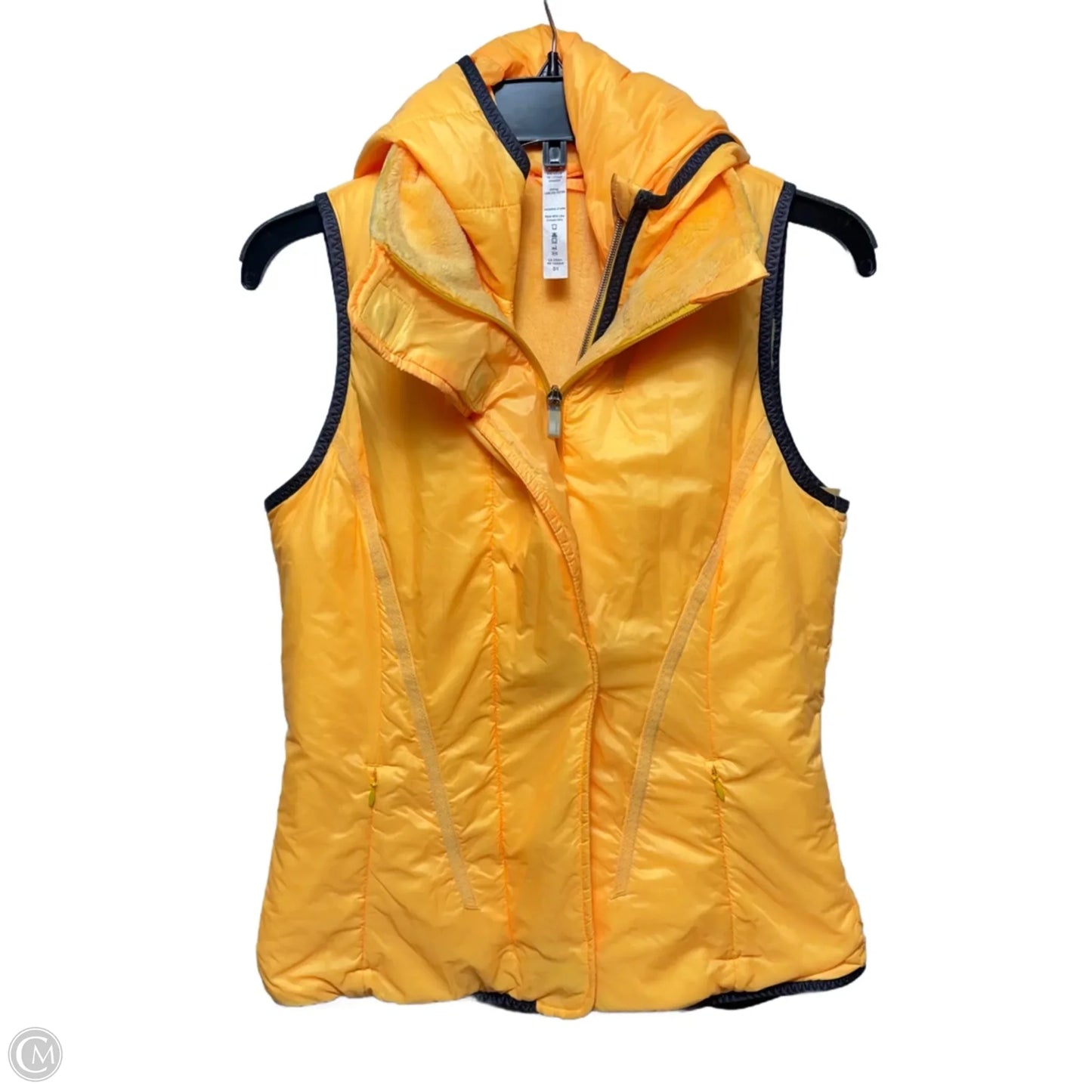 Fleece Lined Hooded Glacier Vest By Lululemon In Yellow, Size: 6