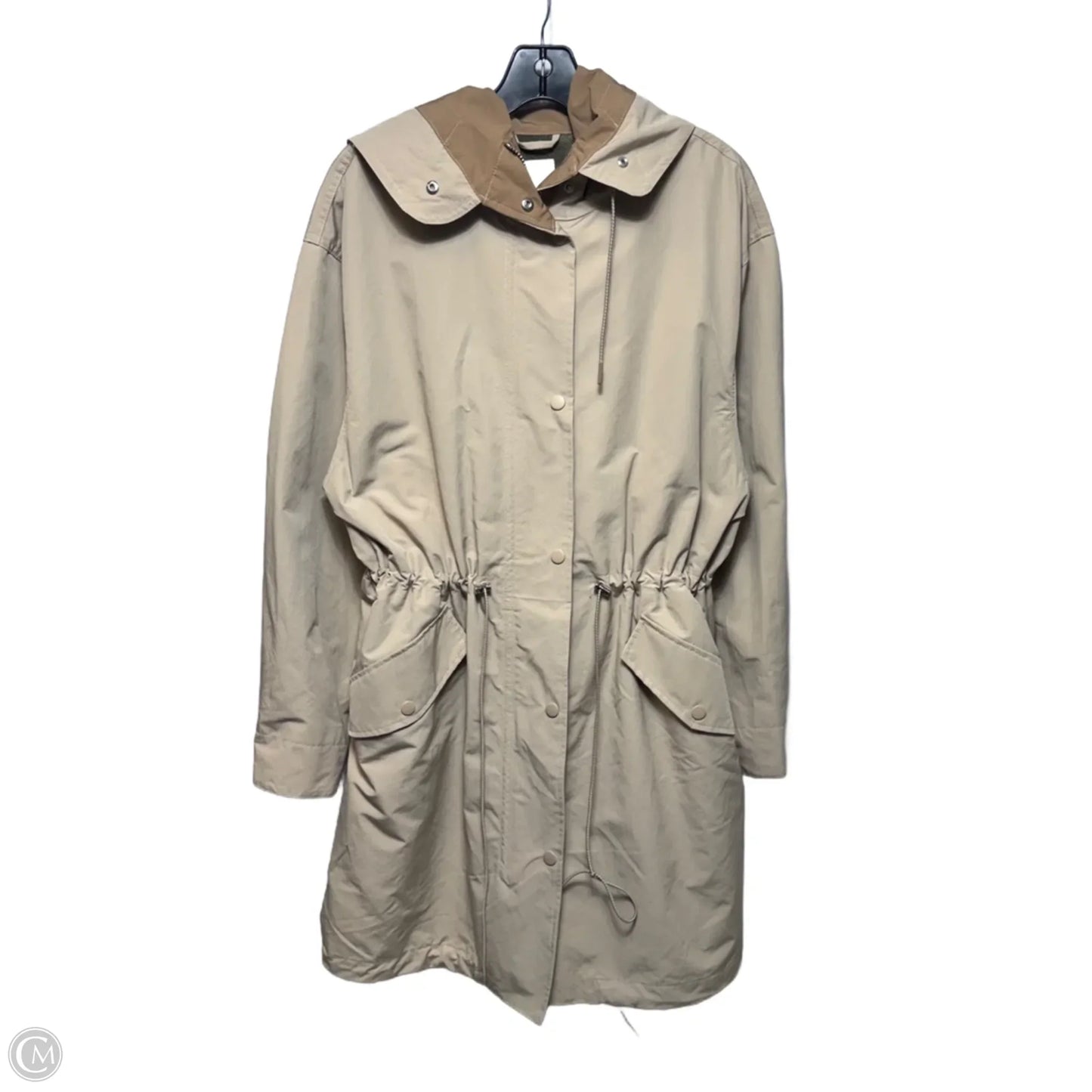 Jacket Windbreaker By H&m In Tan, Size: M