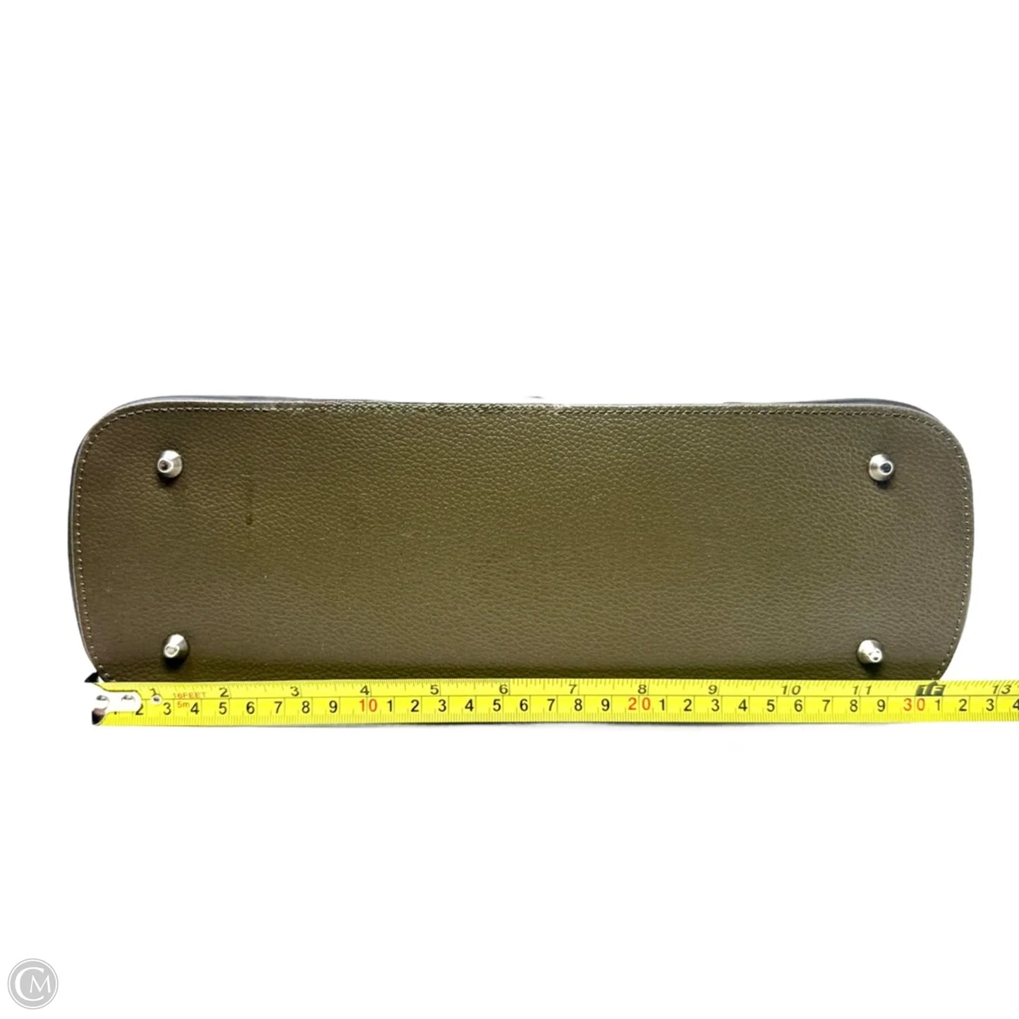 Circle Handle Leather Tote By Cleo & Patek Paris, Size: Medium