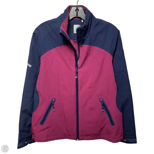 Weather Series Athletic Jacket By Callaway In Navy & Purple, Size: M