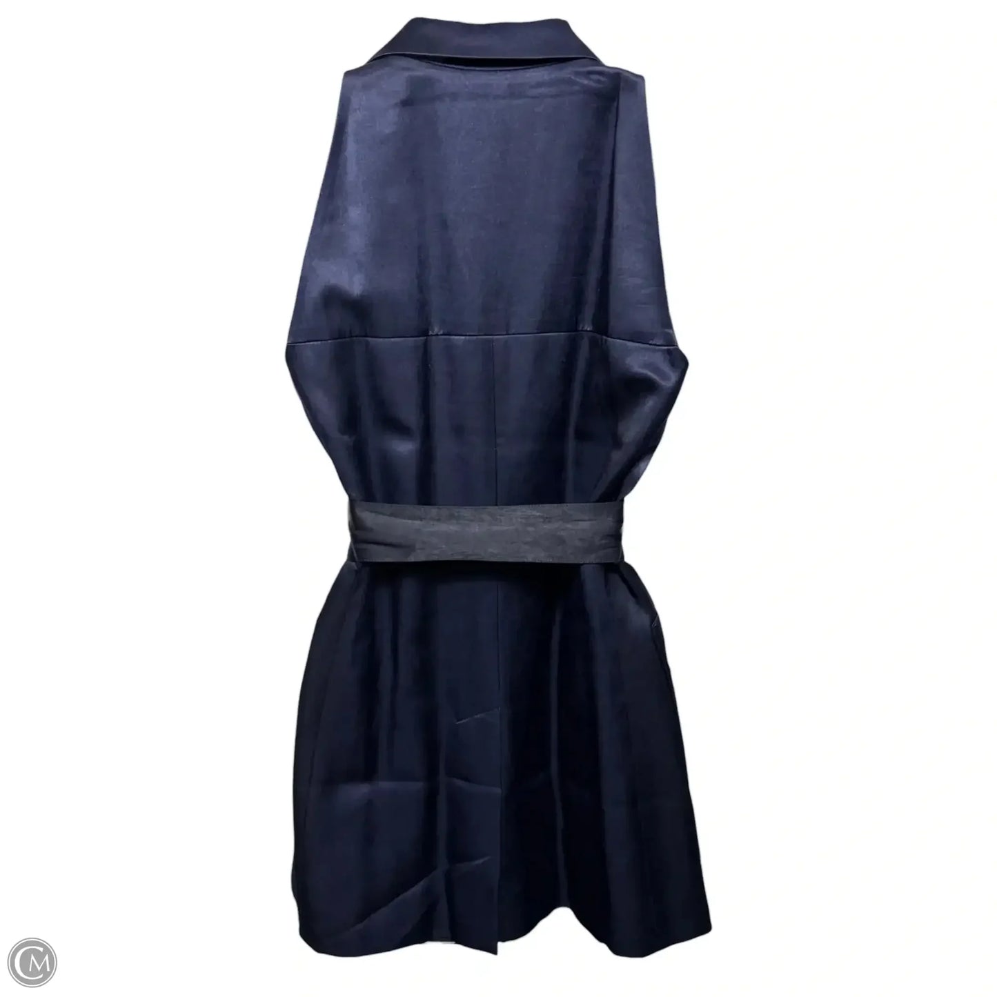 Tailored Satin Longline Vest By Ted Baker In Navy, Size: S (1)