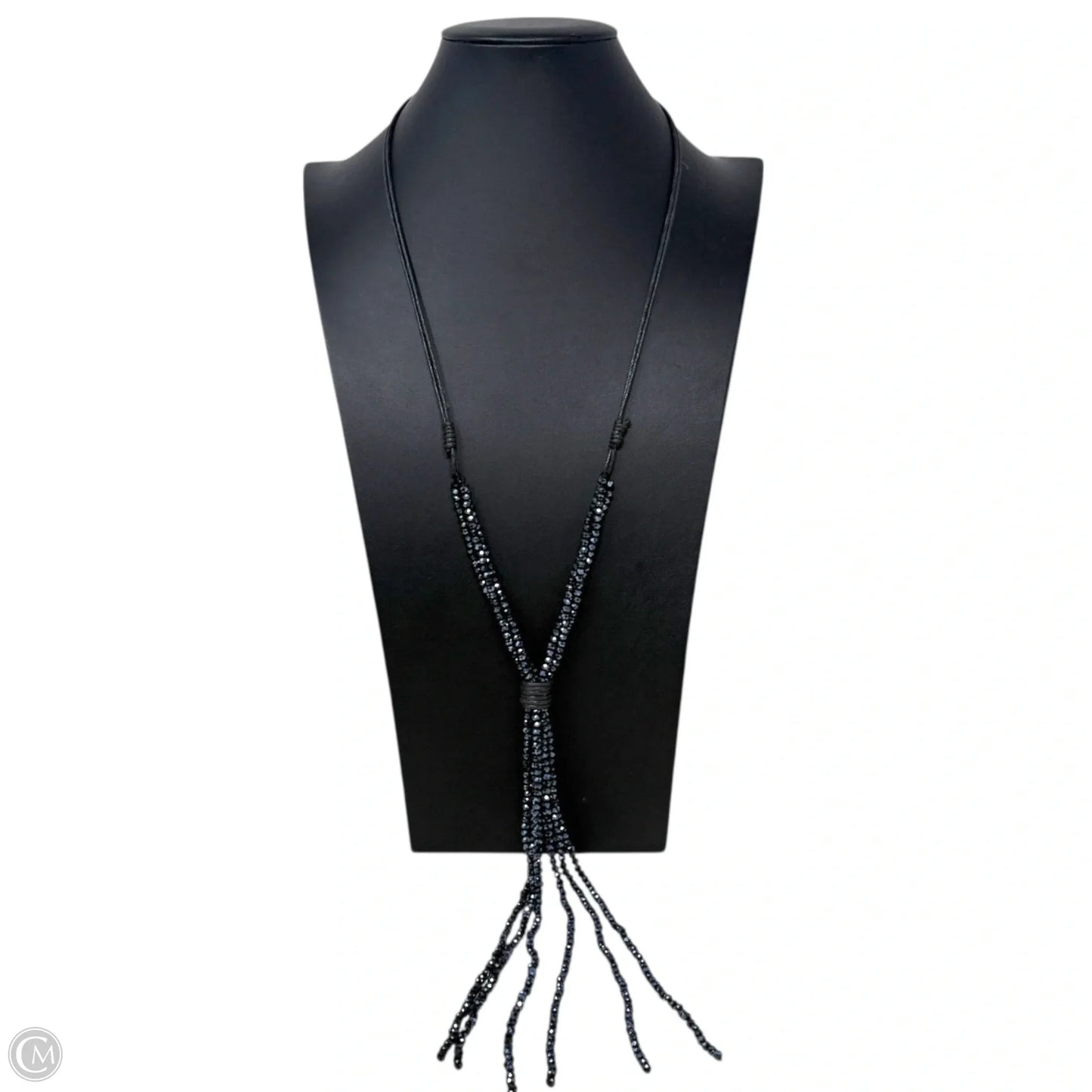 Crystal Tassel & Leather Lariat & Y-drop Necklace