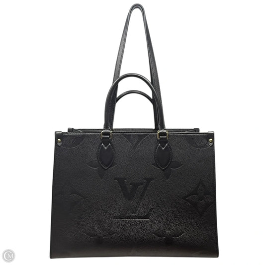 Onthego MM Monogram Empreinte Leather Tote Luxury Designer By Louis Vuitton, Size: Large