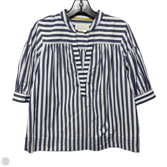 Top Short Sleeve By Anthropologie In Striped Pattern, Size: Xs
