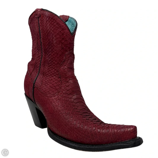 Python Western Short Boots By Corral In Red, Size: 7.5