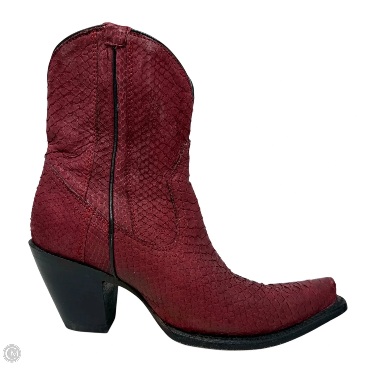 Python Western Short Boots By Corral In Red, Size: 7.5