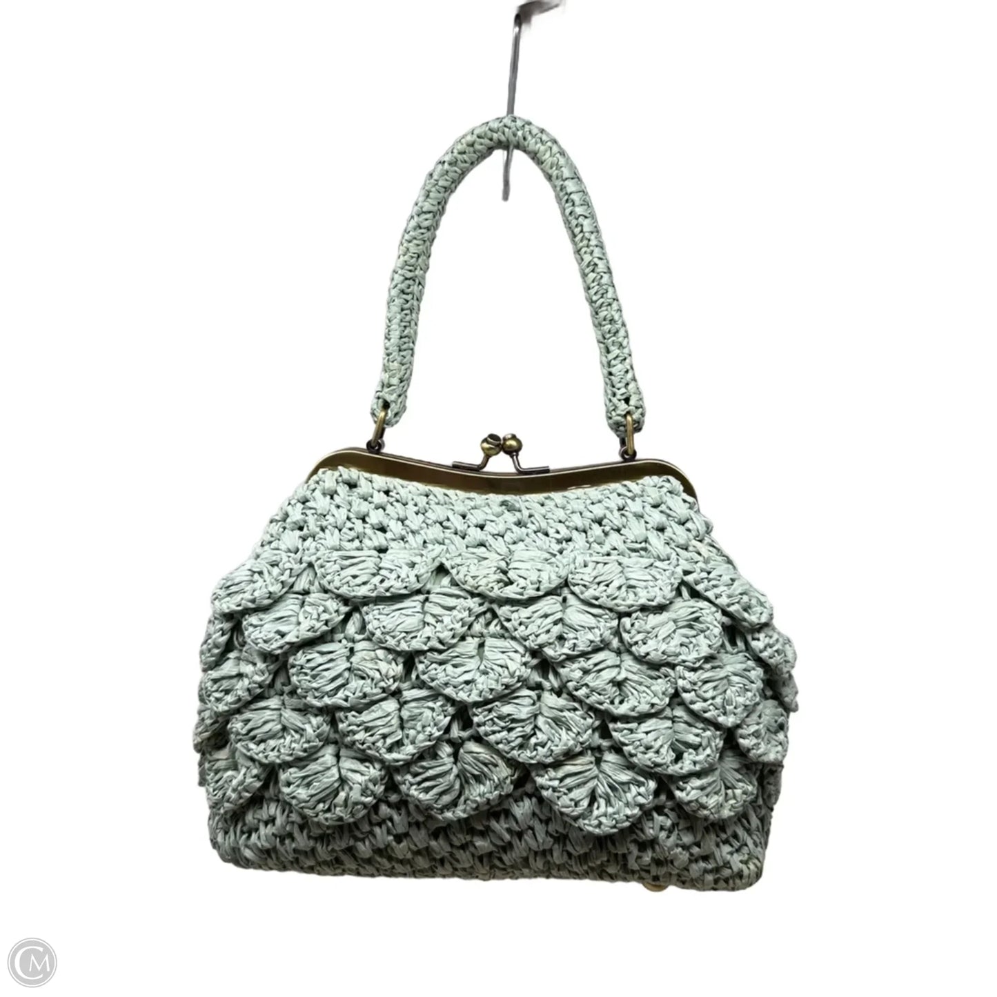 Laureana Scalloped Raffia Satchel Designer By Patricia Nash, Size: Small