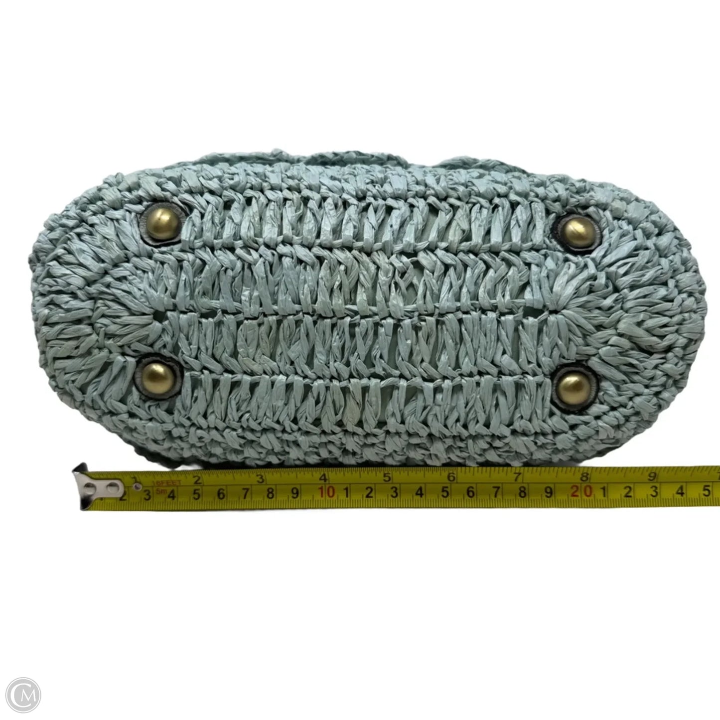 Laureana Scalloped Raffia Satchel Designer By Patricia Nash, Size: Small