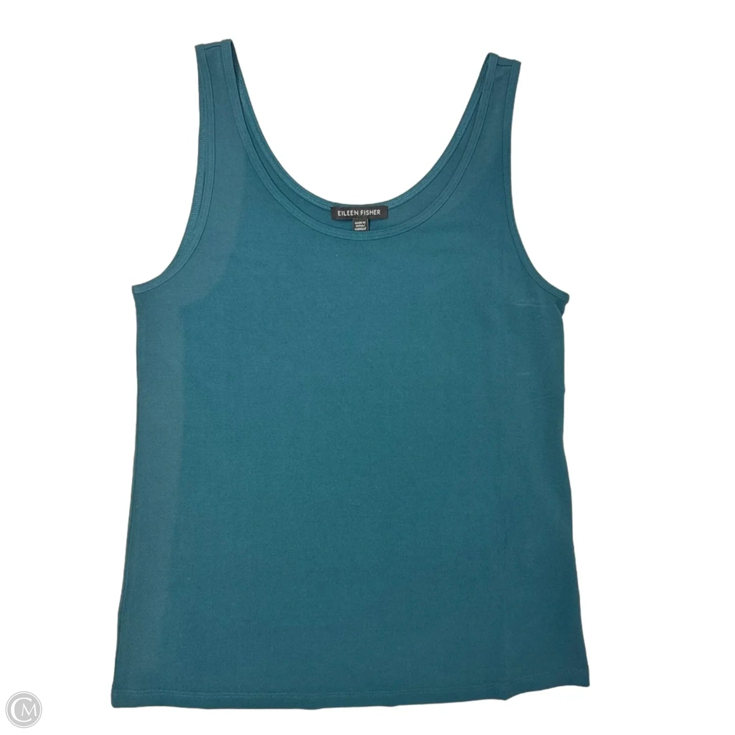 Silk Tank Top By Eileen Fisher In Teal, Size: Xxs