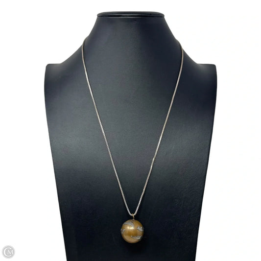 Nautical Bell Sphere Pendant On Sterling Chain