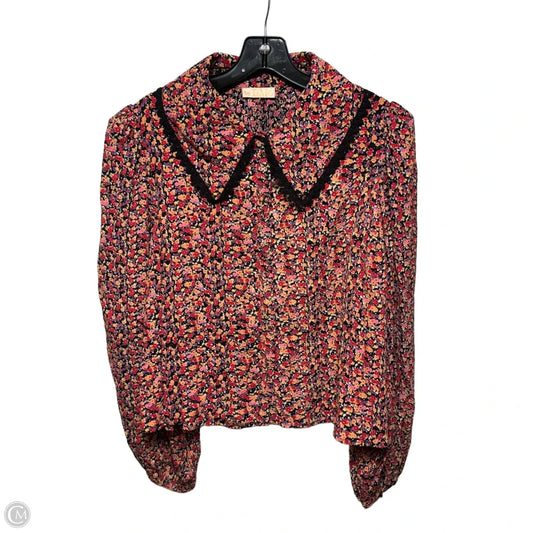 Top Long Sleeve By Timo In Floral Print, Size: M