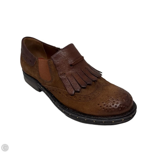 Sasha Kiltie Loafer Shoes Flats By A.S. 98 In Brown, Size: 6