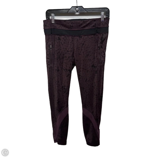 Athletic Leggings By Lululemon In Maroon, Size: 8