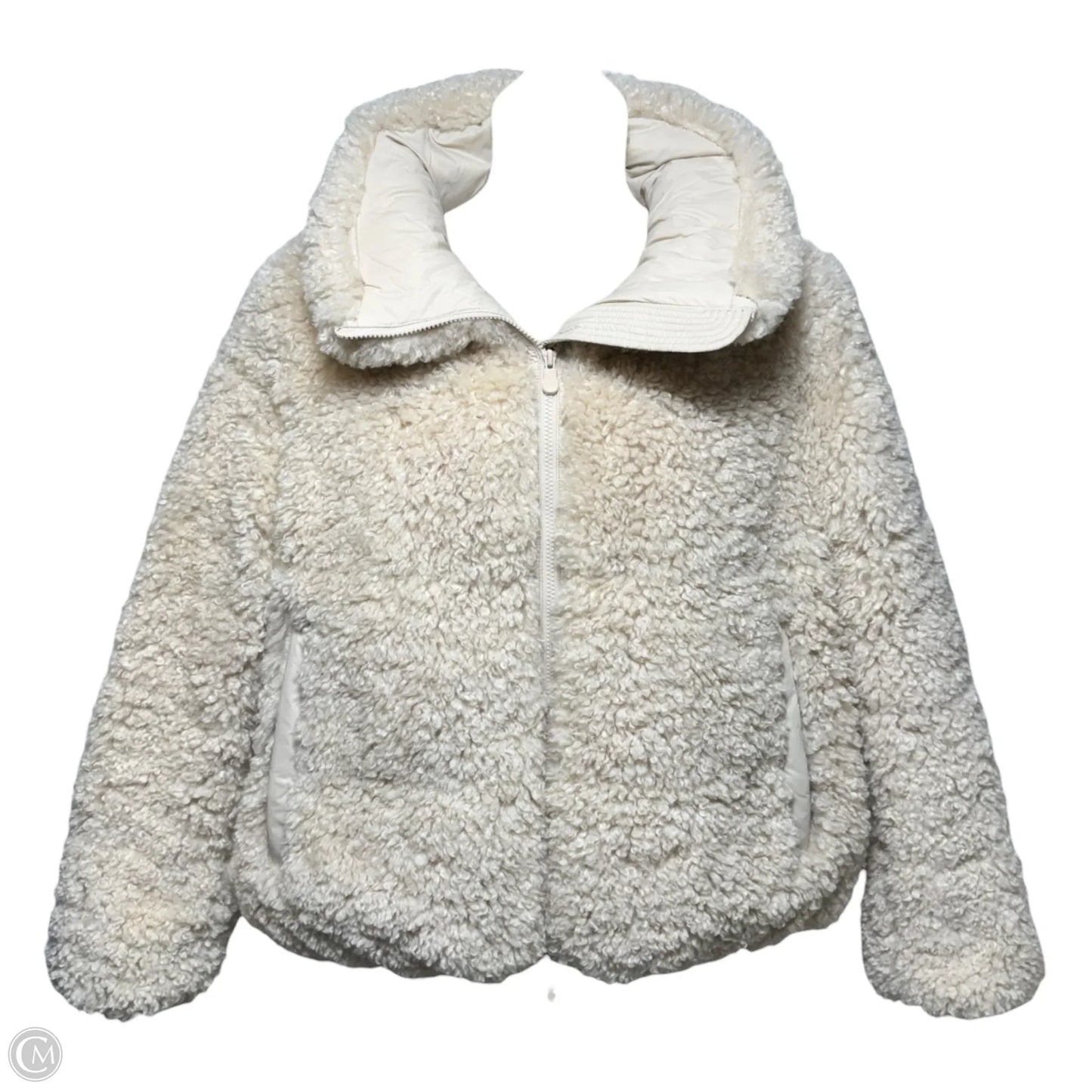Kennie Jacket Faux Fur & Sherpa By Save The Duck In Cream, Size: XL