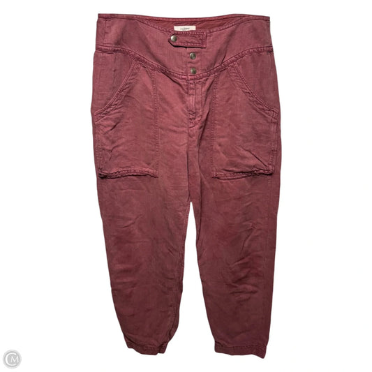 Lago Linen Blend Pants Designer By Isabel Marant In Mauve, Size: 12 (44 FR)