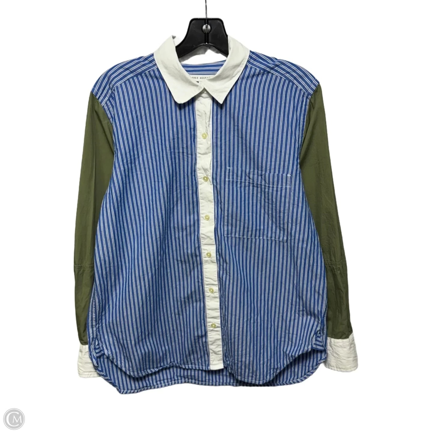 Top Long Sleeve By Free Assembly In Striped Pattern, Size: S