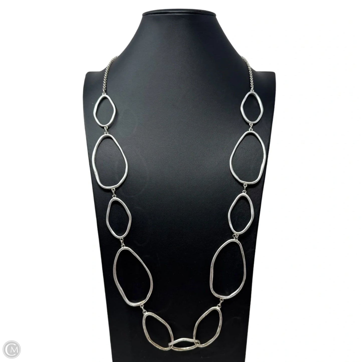 Abstract Oval Necklace Long By The Sak