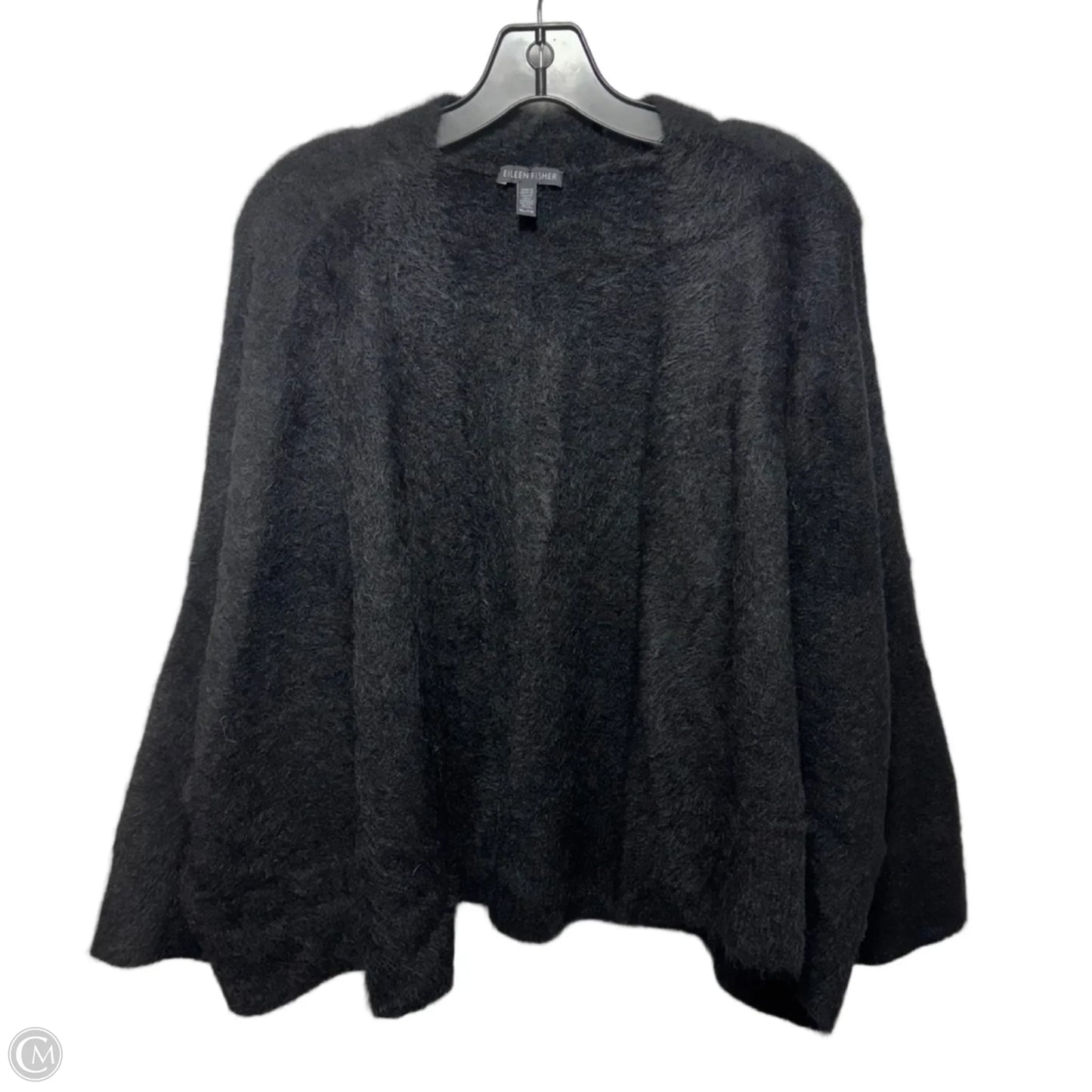 Wool Mohair Blend Sweater Cardigan By Eileen Fisher In Black, Size: Xl