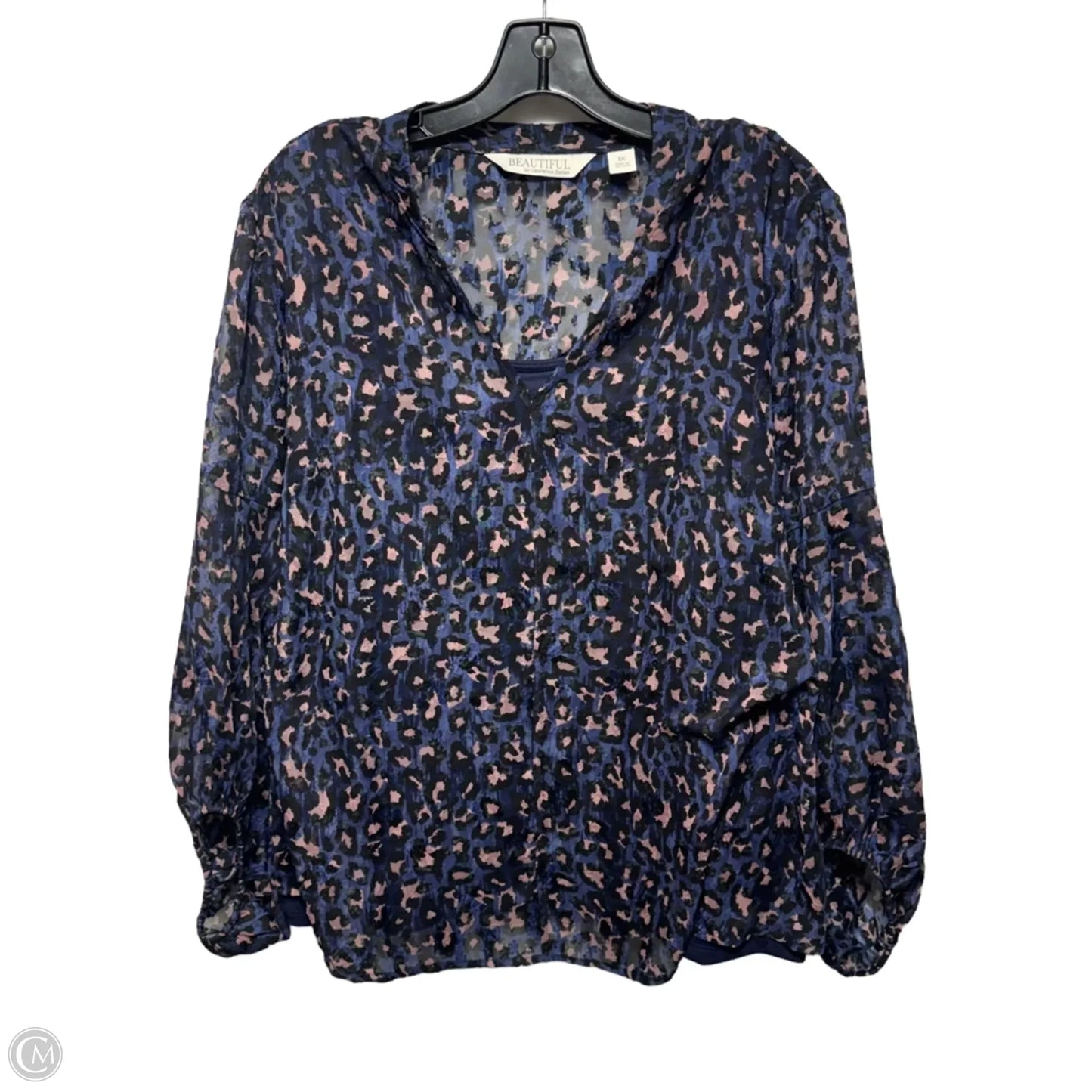 Top Long Sleeve By beautiful by lawrence zarian In Animal Print, Size: 1x