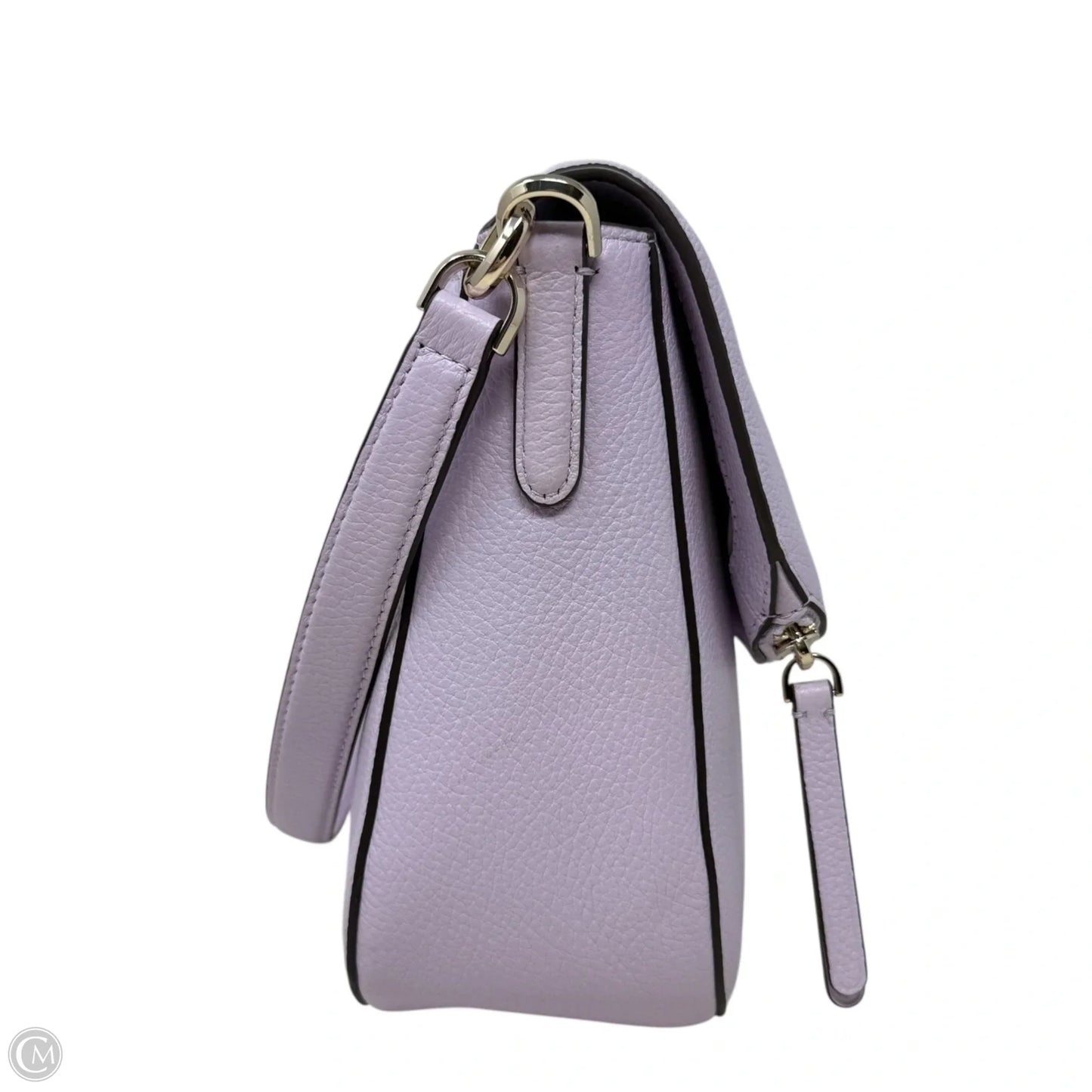 Jackson Flap Leather Satchel In Viola Flower Designer By Kate Spade, Size: Medium