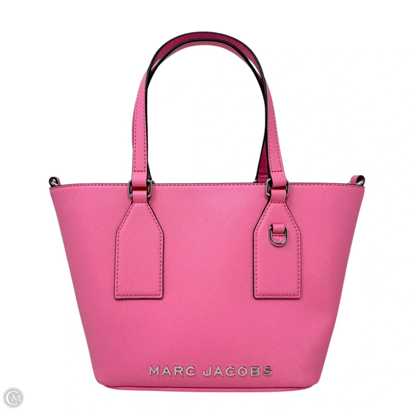 The Small Saffiano Leather Tote Bag In Candy Pink Luxury Designer By Marc Jacobs, Size: Small