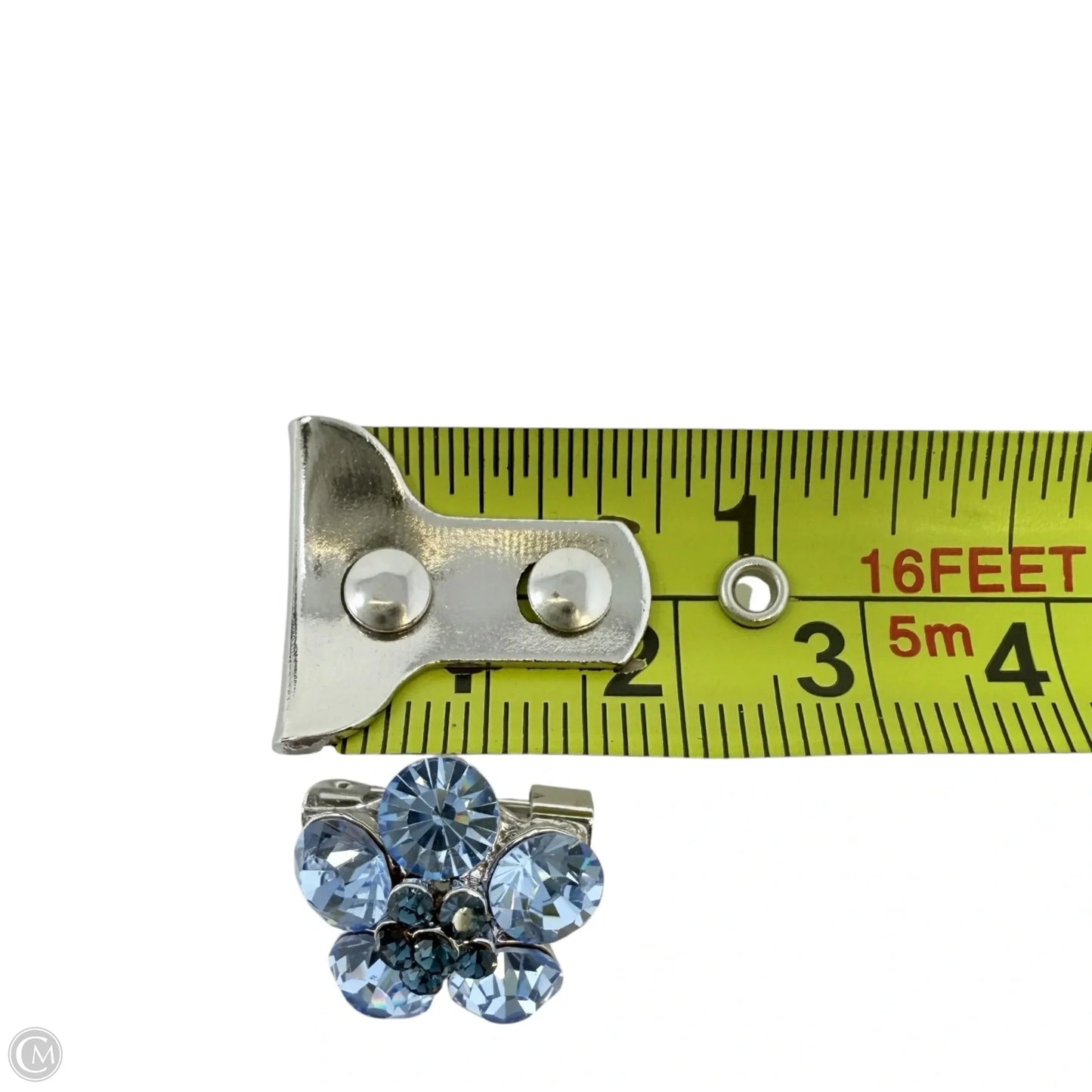 Tiny Rhinestone Flower Pin