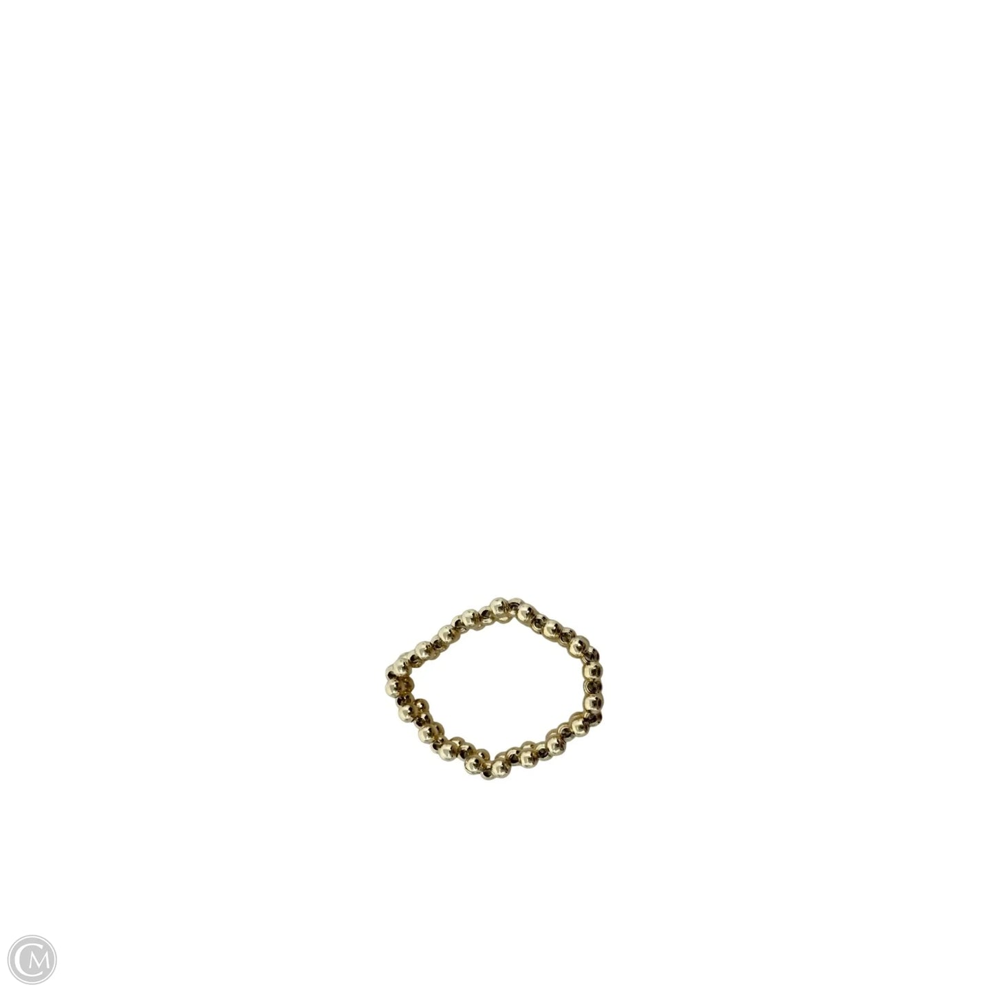 Triple-Row Gold Tone Beaded Stretch
