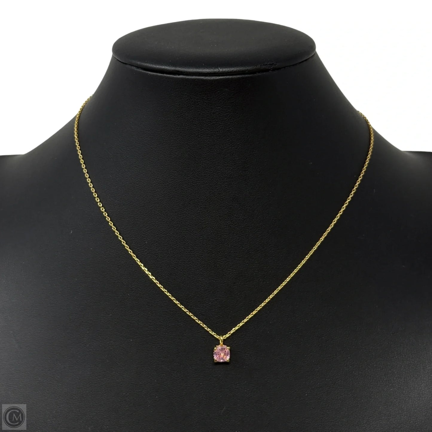 Little Luxuries Pink Square Pendant Necklace Designer By Kate Spade
