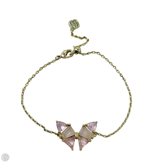 Blair Gold Butterfly Delicate Chain Bracelet in Pink Mix By Kendra Scott