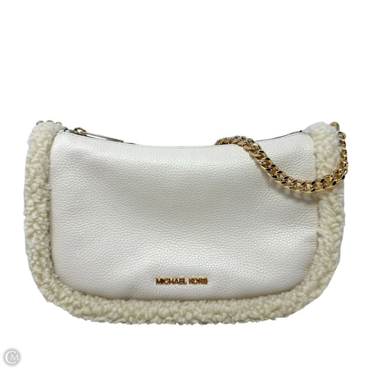 Carmela Shearling & Pebbled Leather Convertible Pouchette Crossbody Bag By Michael By Michael Kors, Size: Medium