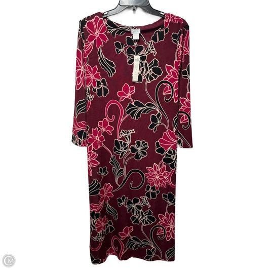 Dress Casual Midi By Chicos In Floral Print, Size: 16