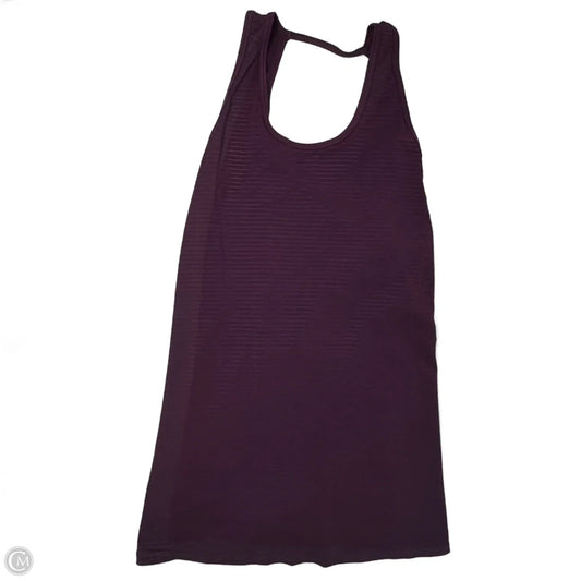 Essence Texture Tie Back Tank Athletic Tank Top By Athleta In Purple, Size: M