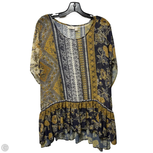 Sheer Top Sleeveless By Logo In Floral Print, Size: 2x