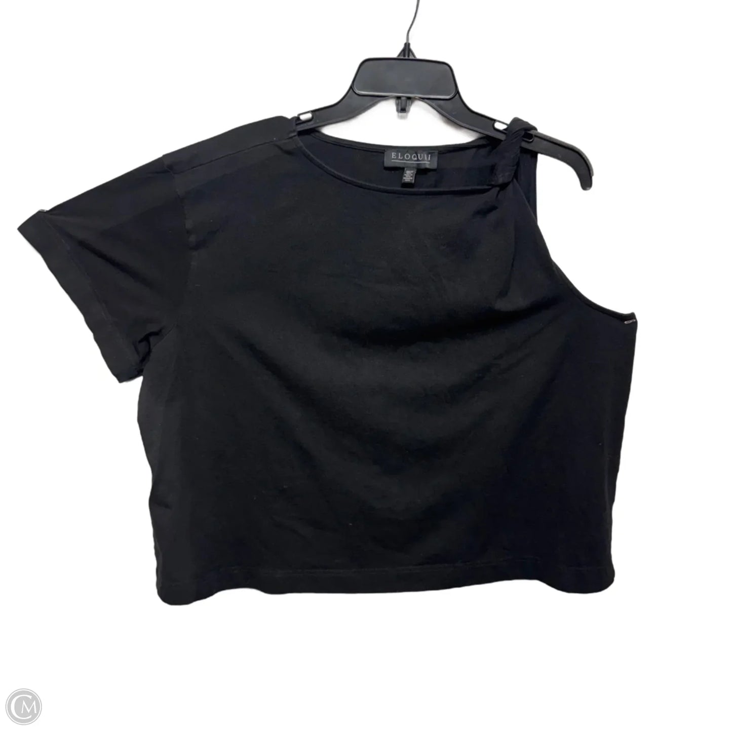 Top Short Sleeve By Eloquii In Black, Size: 18/20