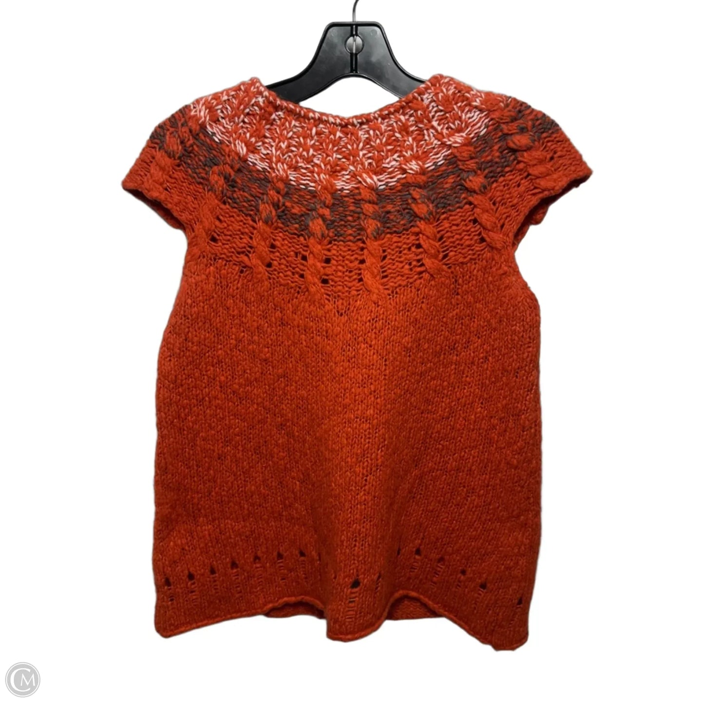 Wool Blend Sweater Cardigan By Sita Murt/  In Orange, Size: 8 (40)
