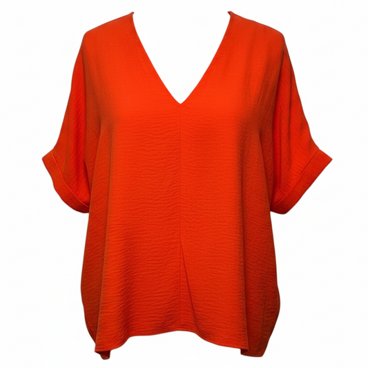 Top Short Sleeve By Newbury Kustom In Orange, Size: S