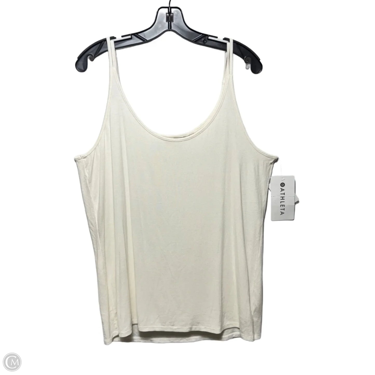 Ribbed Athletic Tank Top By Athleta In Cream, Size: Xl