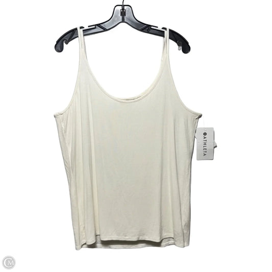 Ribbed Athletic Tank Top By Athleta In Cream, Size: Xl
