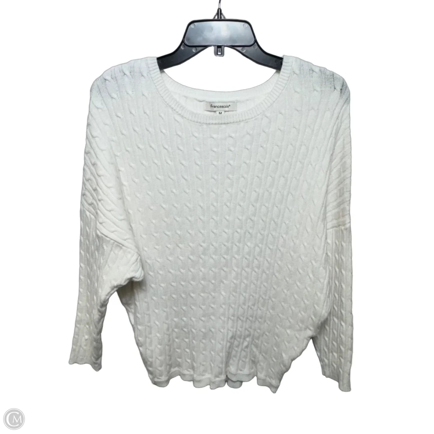 Sweater By Francesca's In White, Size: M