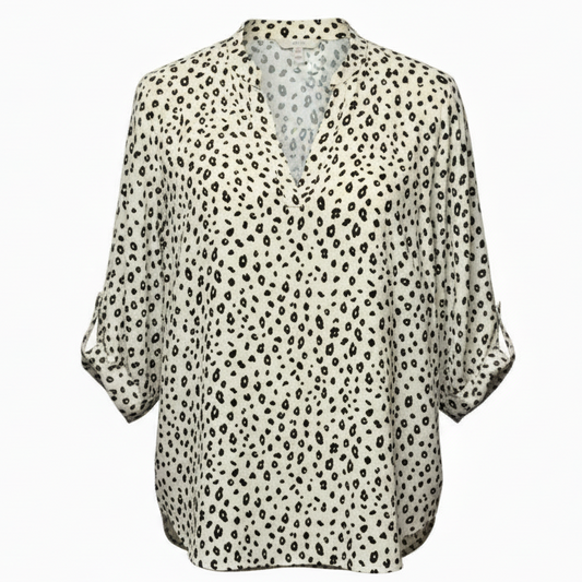Top Long Sleeve By Lush In Animal Print, Size: XL